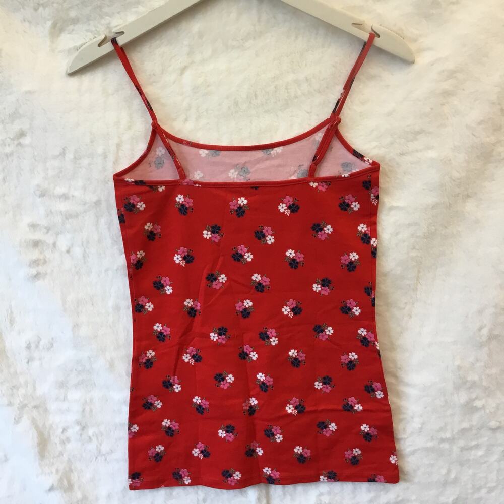 LOFT Red Bouquet Pattern Scoop Neck Cami - Picture 7 of 10